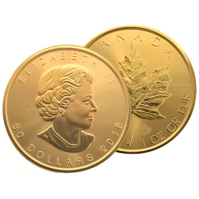 24金（K24）メイプルリーフ金貨 1oz