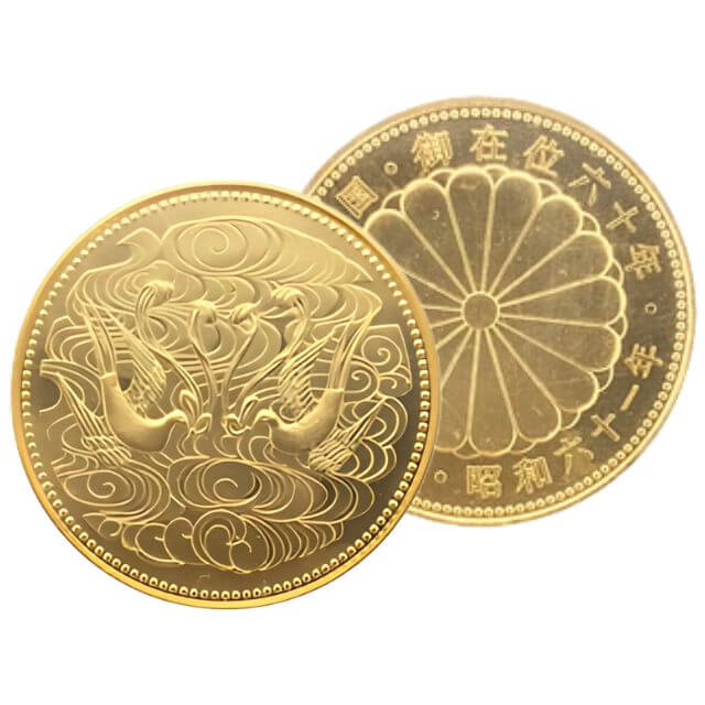 天皇陛下御在位60年記念 10万円金貨