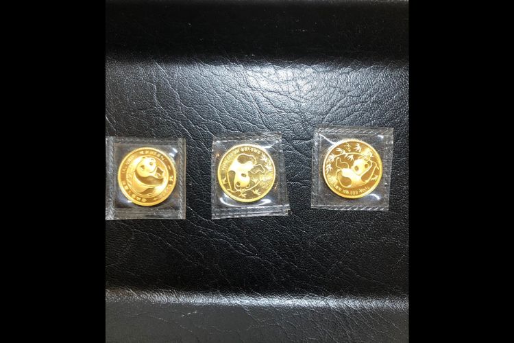 パンダ金貨 1/4oz 3枚