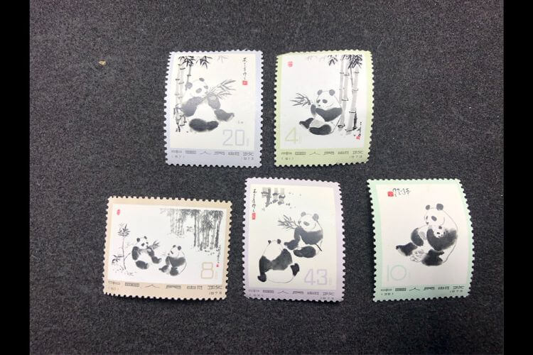 中国切手 1973 オオパンダ５種