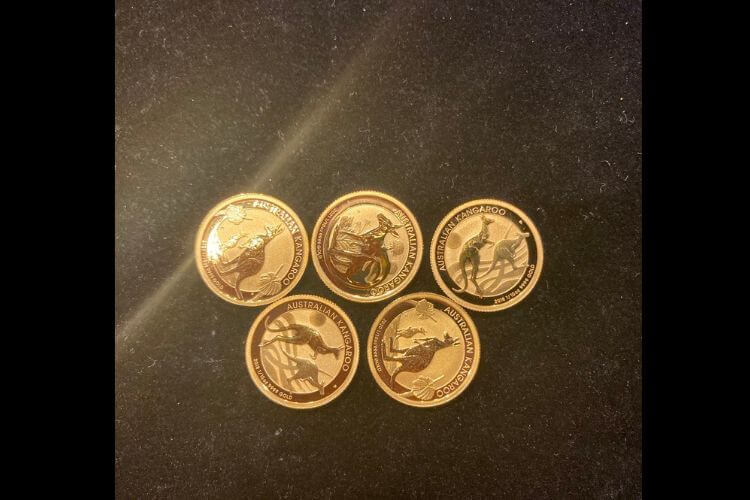 カンガルー金貨 1/10oz 5枚