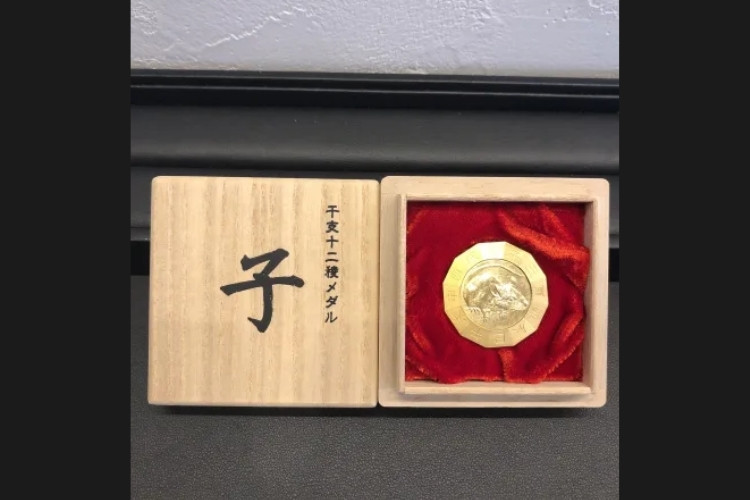 純金干支十二稜メダル (子)