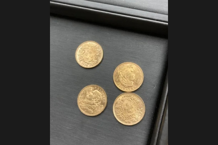 20フラン金貨 4枚