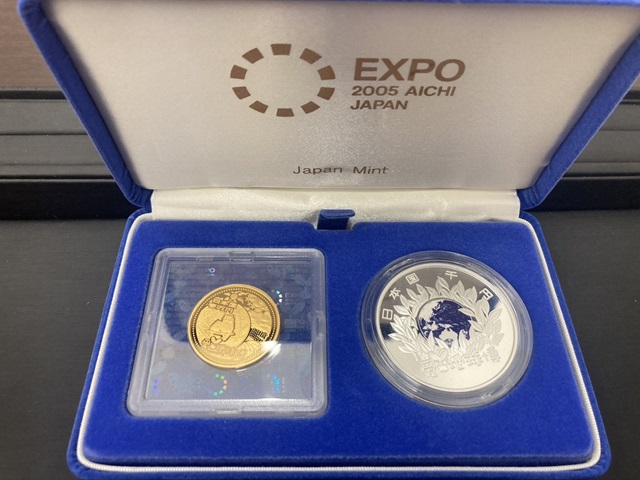 日本国際博覧会記念 1万円金貨と千円銀貨セット