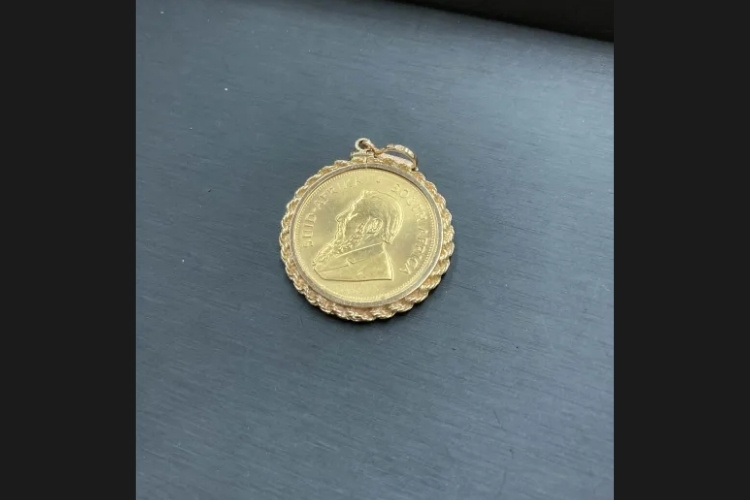 クルーガランド金貨 1oz 14K枠付 8.1g