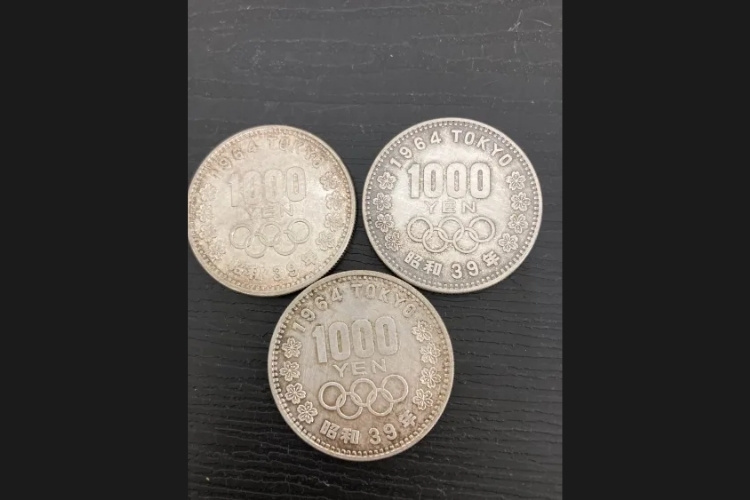 1964年 東京オリンピック記念 1,000円銀貨 3枚