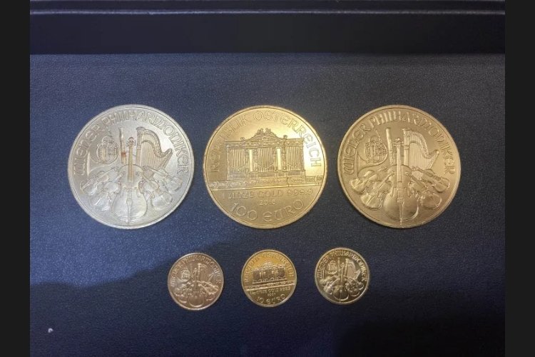 ウィーン金貨ハーモニー 1oz 3枚、1/10oz 3枚