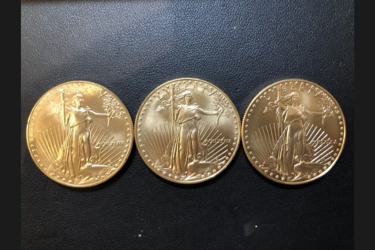 1oz アメリカンイーグル金貨 3枚