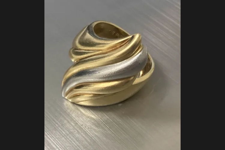 Pt900/K18 リング 8.9ｇ