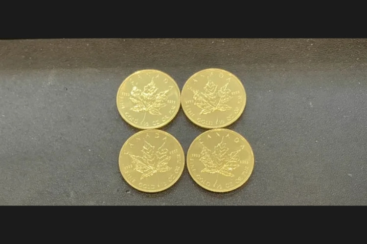 メイプルリーフ金貨 1/2oz 4枚