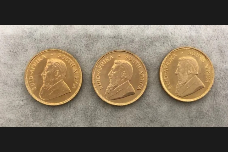 クルーガランド金貨 1/2oz 3枚