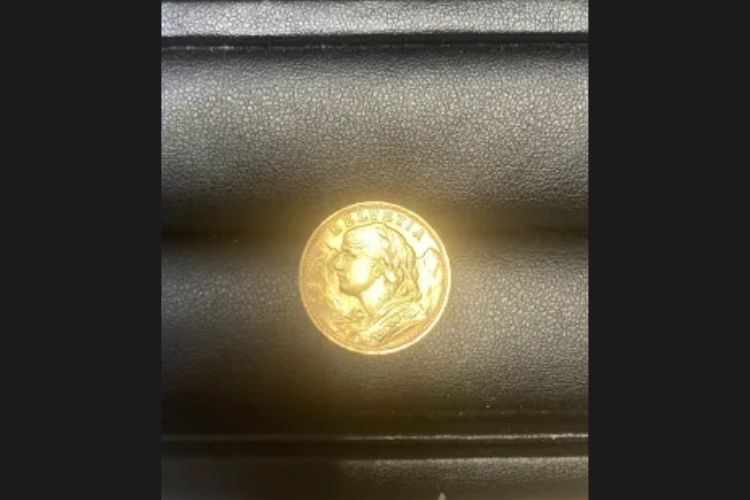 スイス 1935 20フラン金貨 ブレネリ