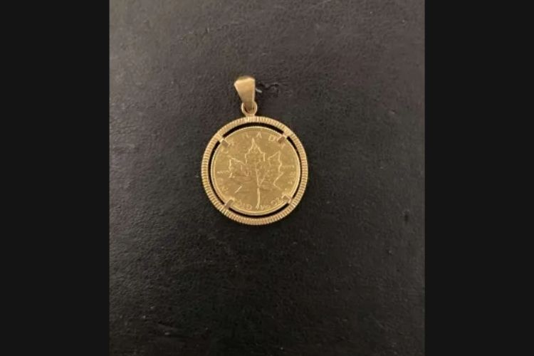 K18枠 1g メイプルリーフ金貨 1/10oz付